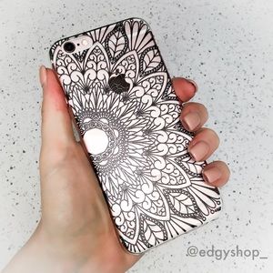 Henna Flower Hard iPhone Case
